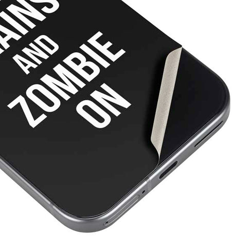 Eat Brains and Zombie On Black Pixel 9 Pro XL Skin